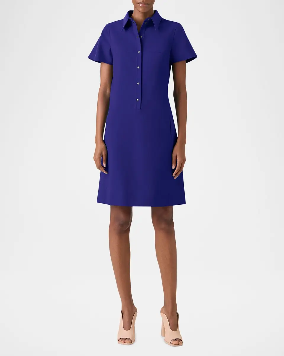 Akris Cotton-Silk Stretch Polo Dress | Thumbnail 2 Akris Cotton-Silk Stretch Polo Dress | Thumbnail 2