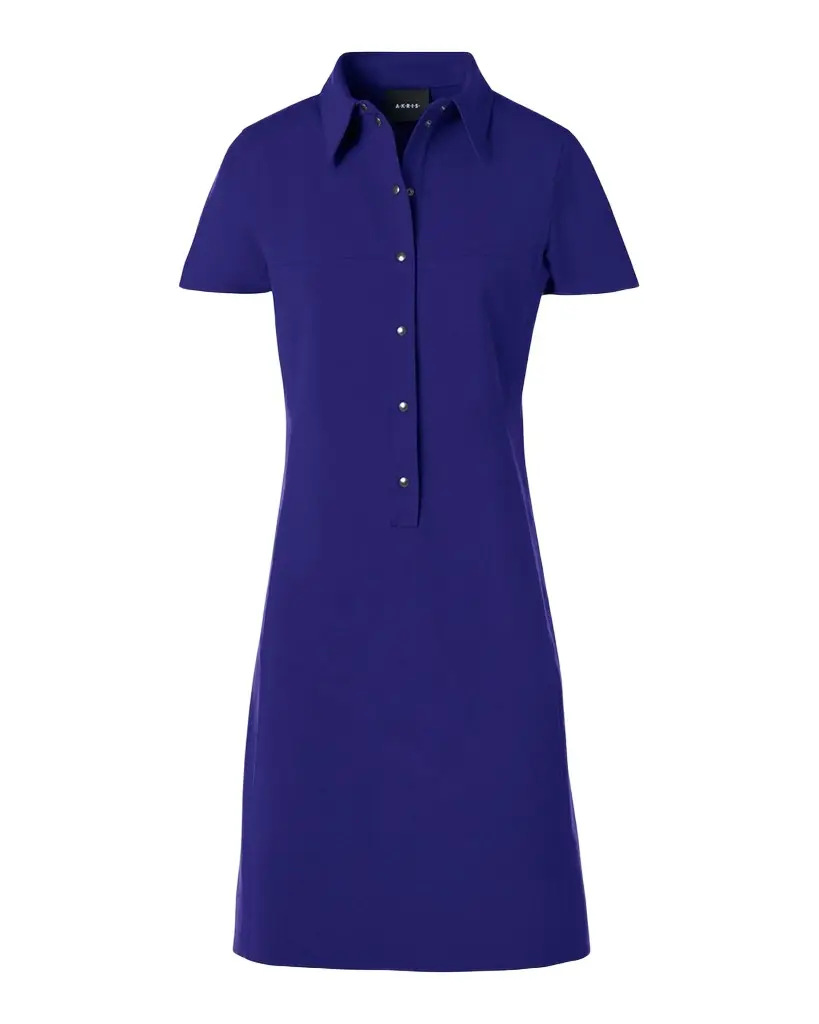 Akris Cotton-Silk Stretch Polo Dress | Image 1 Akris Cotton-Silk Stretch Polo Dress | Image 1