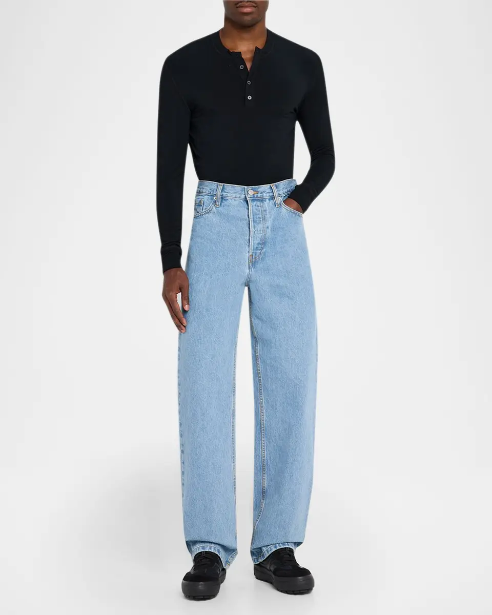 Dries Van Noten Men's Straight-Leg Denim Jeans | Thumbnail 2