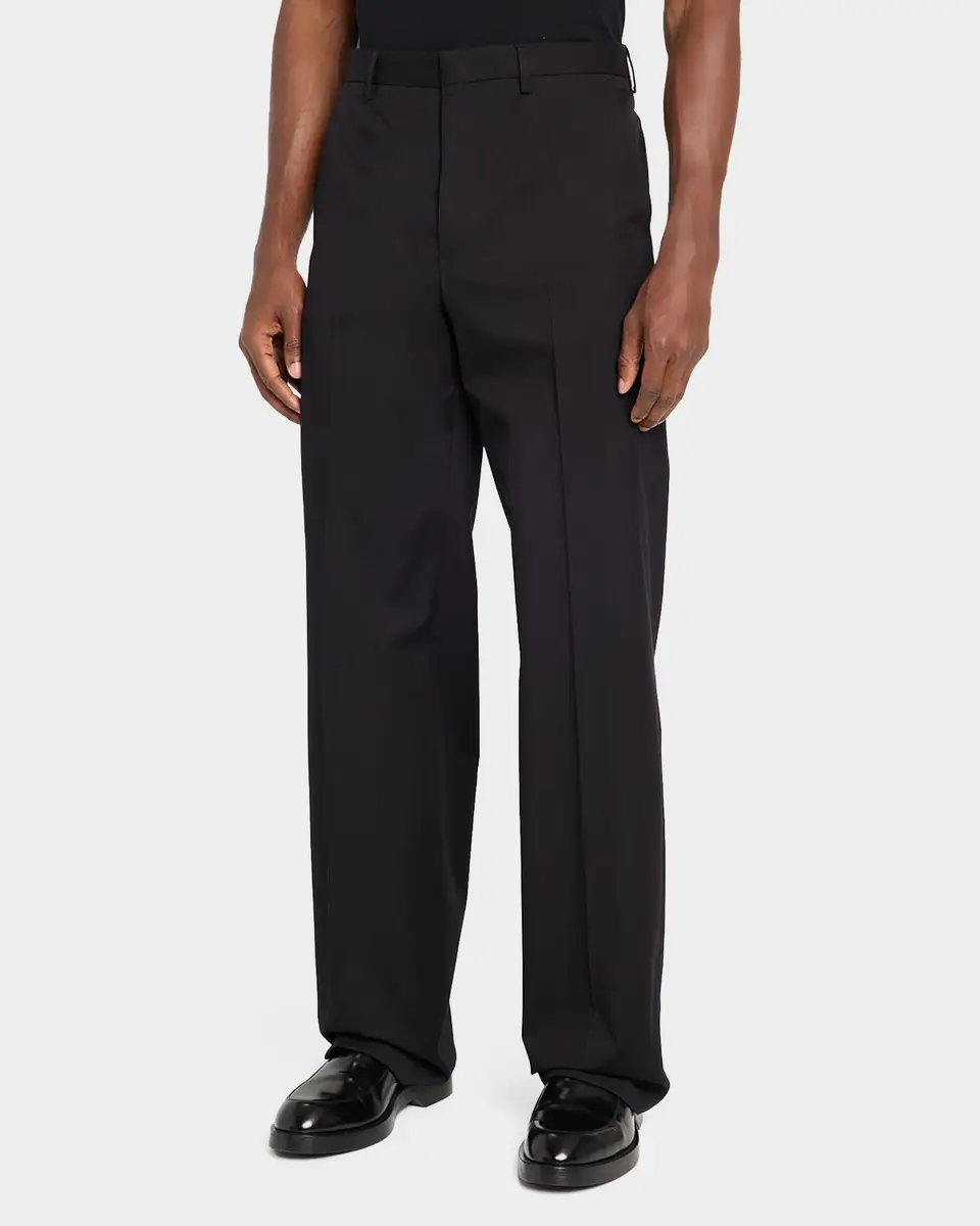 Dries Van Noten Men's Panvel Straight-Leg Cotton-Wool Pants | Thumbnail 4