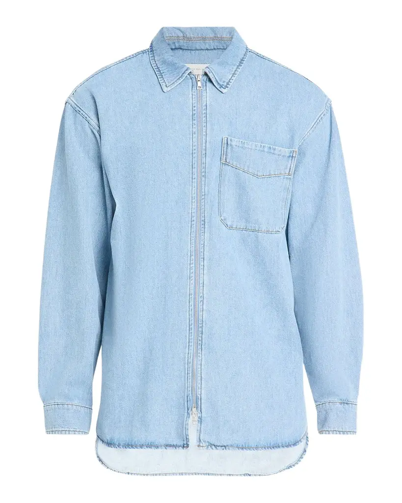 Dries Van Noten Men's Denim Zip Shirt | Image 1 Dries Van Noten Men's Denim Zip Shirt | Image 1