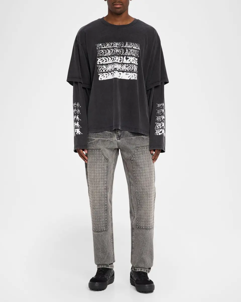 RTA Men's Double Layer Long-Sleeve Graphic T-Shirt | Thumbnail 2 RTA Men's Double Layer Long-Sleeve Graphic T-Shirt | Thumbnail 2
