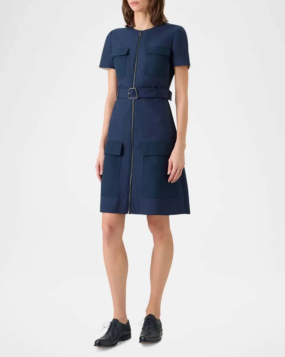 Akris Cotton-Blend Zip-Up Belted Jacket | Thumbnail 6
