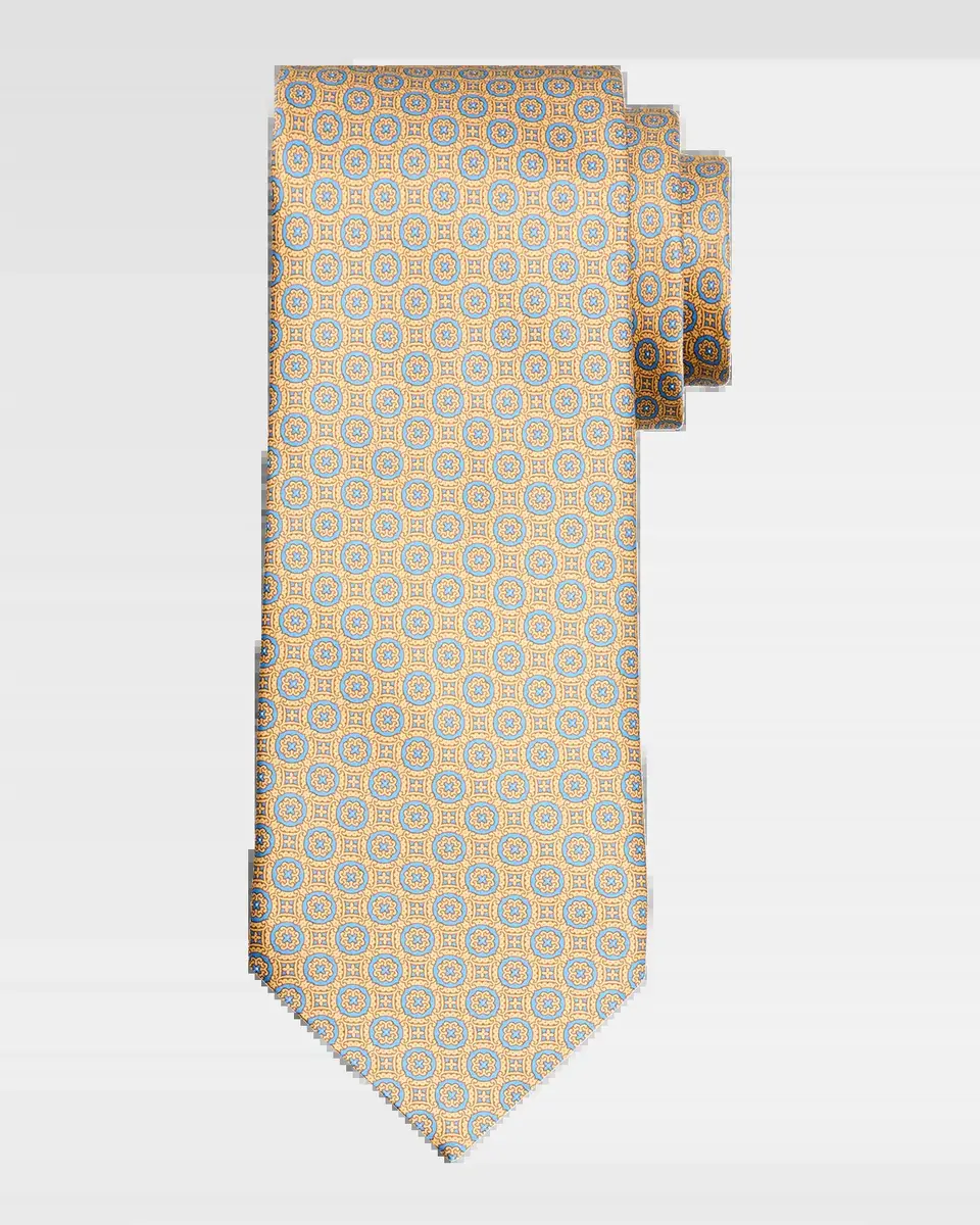 Stefano Ricci Men's Geometric-Circle Silk Tie | Thumbnail 2 Stefano Ricci Men's Geometric-Circle Silk Tie | Thumbnail 2