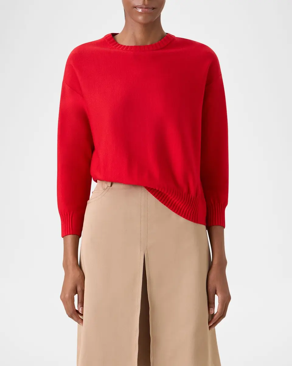 Akris punto Merino Wool Knit Crewneck Sweater | Thumbnail 6 Akris punto Merino Wool Knit Crewneck Sweater | Thumbnail 6