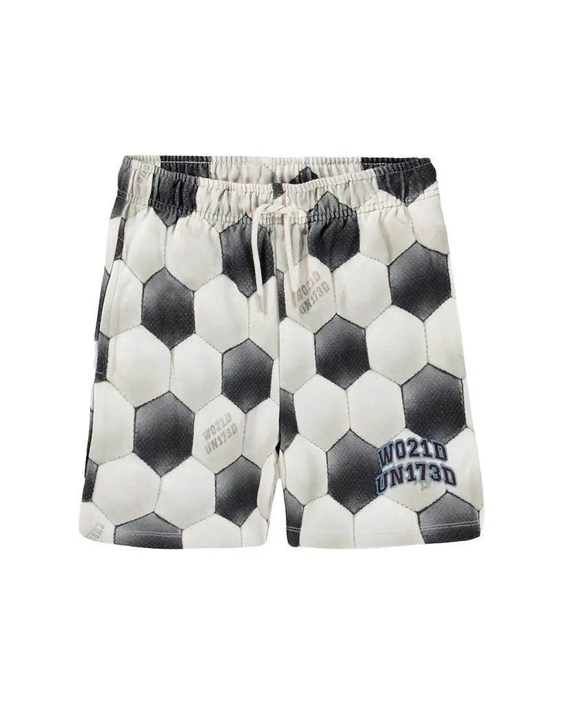 Molo Boy's Adian Soccer-Print Cotton Shorts, Size 4-6 | Image 1 Molo Boy's Adian Soccer-Print Cotton Shorts, Size 4-6 | Image 1
