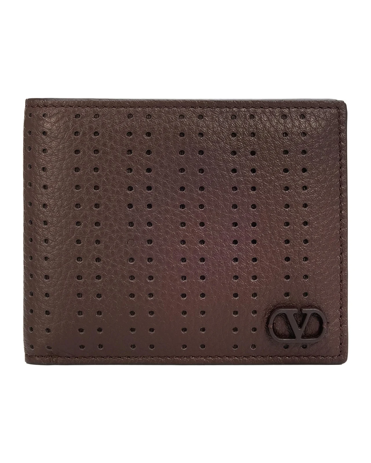Valentino Garavani Men's Perforated Leather Billfold Wallet