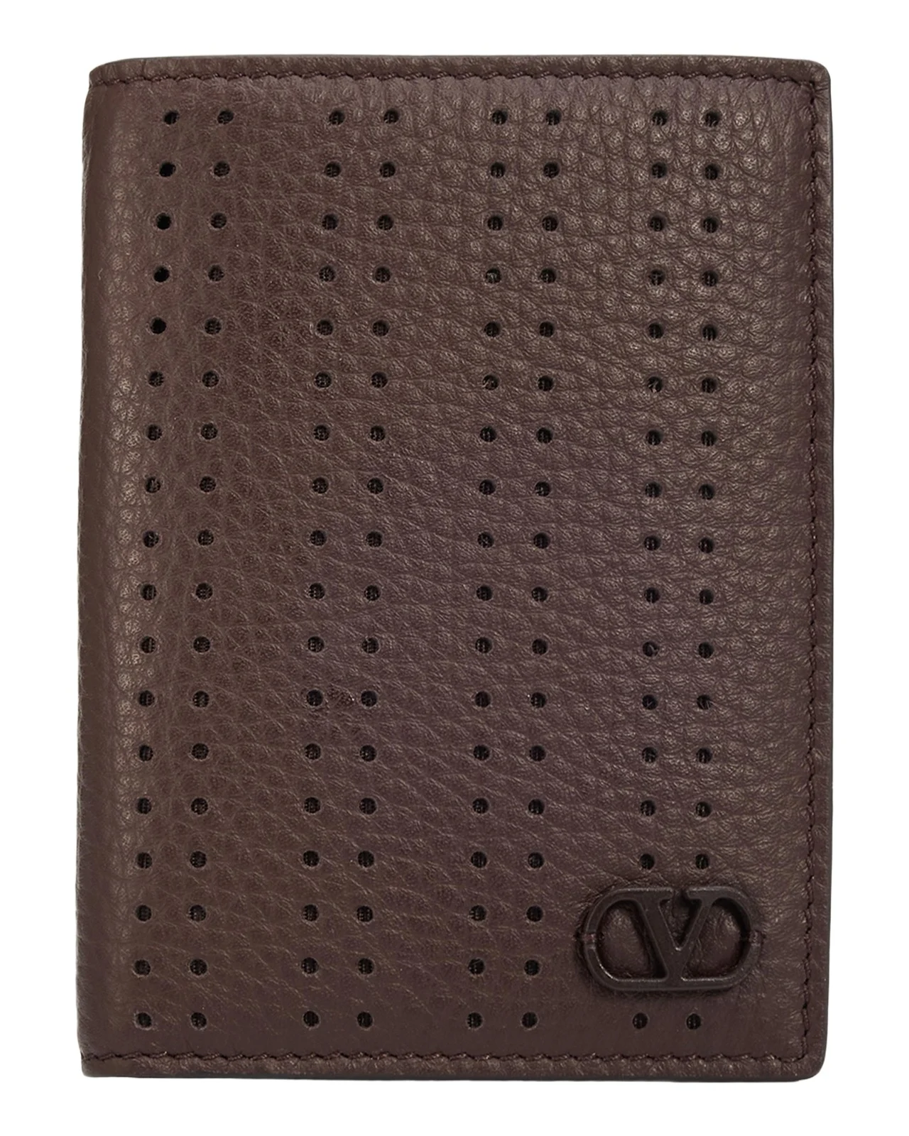 Valentino Garavani Perforated Leather VLogo Card Holder