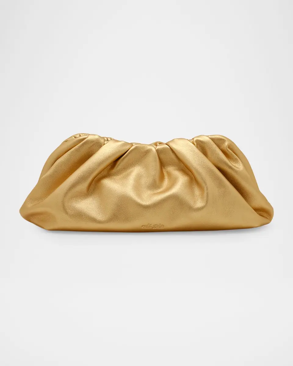 Cult Gaia Dulce Ruched Metallic Leather Shoulder Bag | Thumbnail 4 Cult Gaia Dulce Ruched Metallic Leather Shoulder Bag | Thumbnail 4