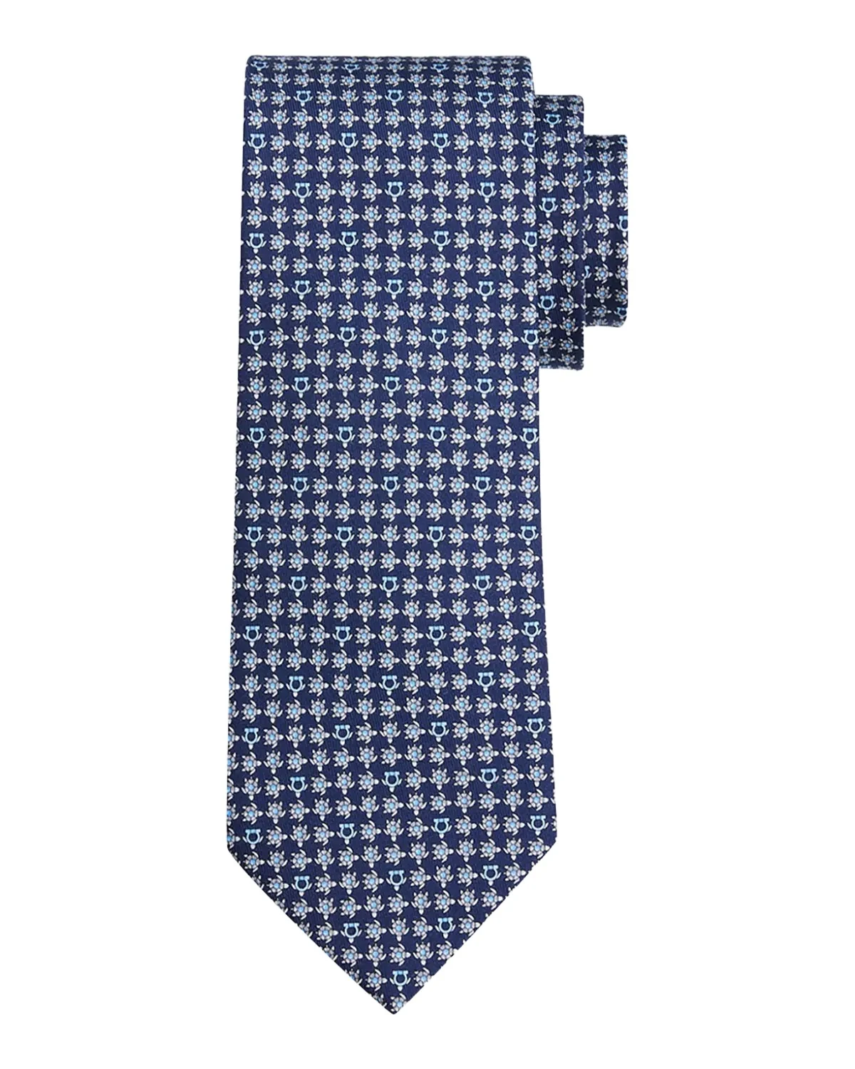 Ferragamo Men's Micro-Gancio and Turtle Silk Tie