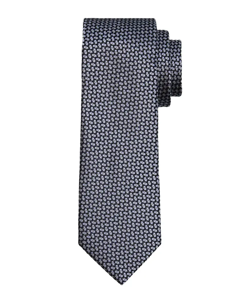 Canali Men's Tonal Geometric Jacquard Silk Tie | Image 1 Canali Men's Tonal Geometric Jacquard Silk Tie | Image 1