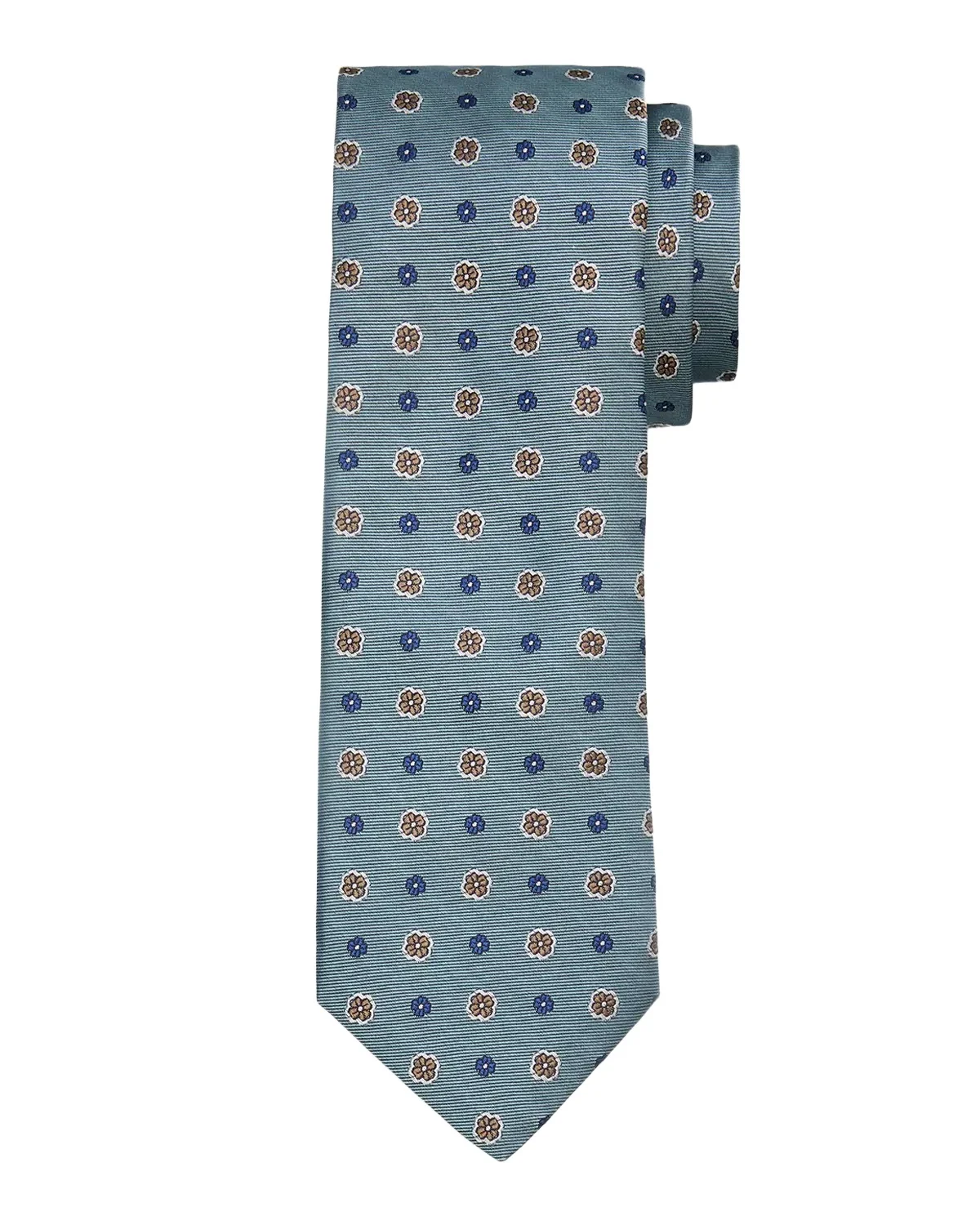 Canali Men's Micro-Floral Jacquard Silk Tie
