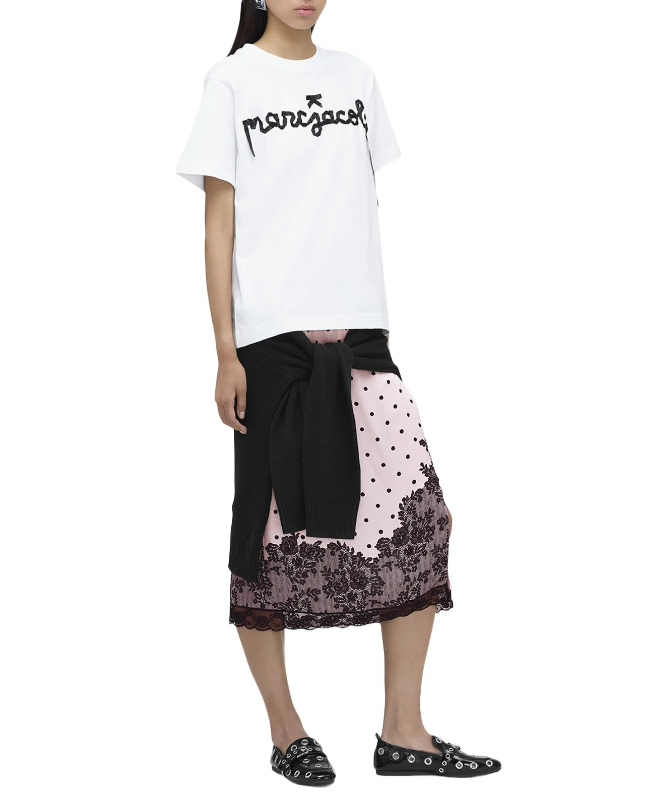 Marc Jacobs Ribbon Logo Oversized Tee