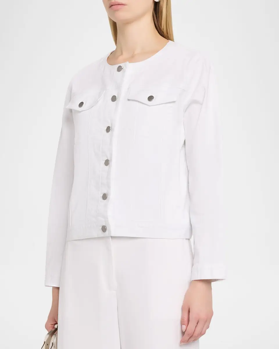 Eileen Fisher Button-Down Organic Cotton Denim Jacket | Thumbnail 4 Eileen Fisher Button-Down Organic Cotton Denim Jacket | Thumbnail 4