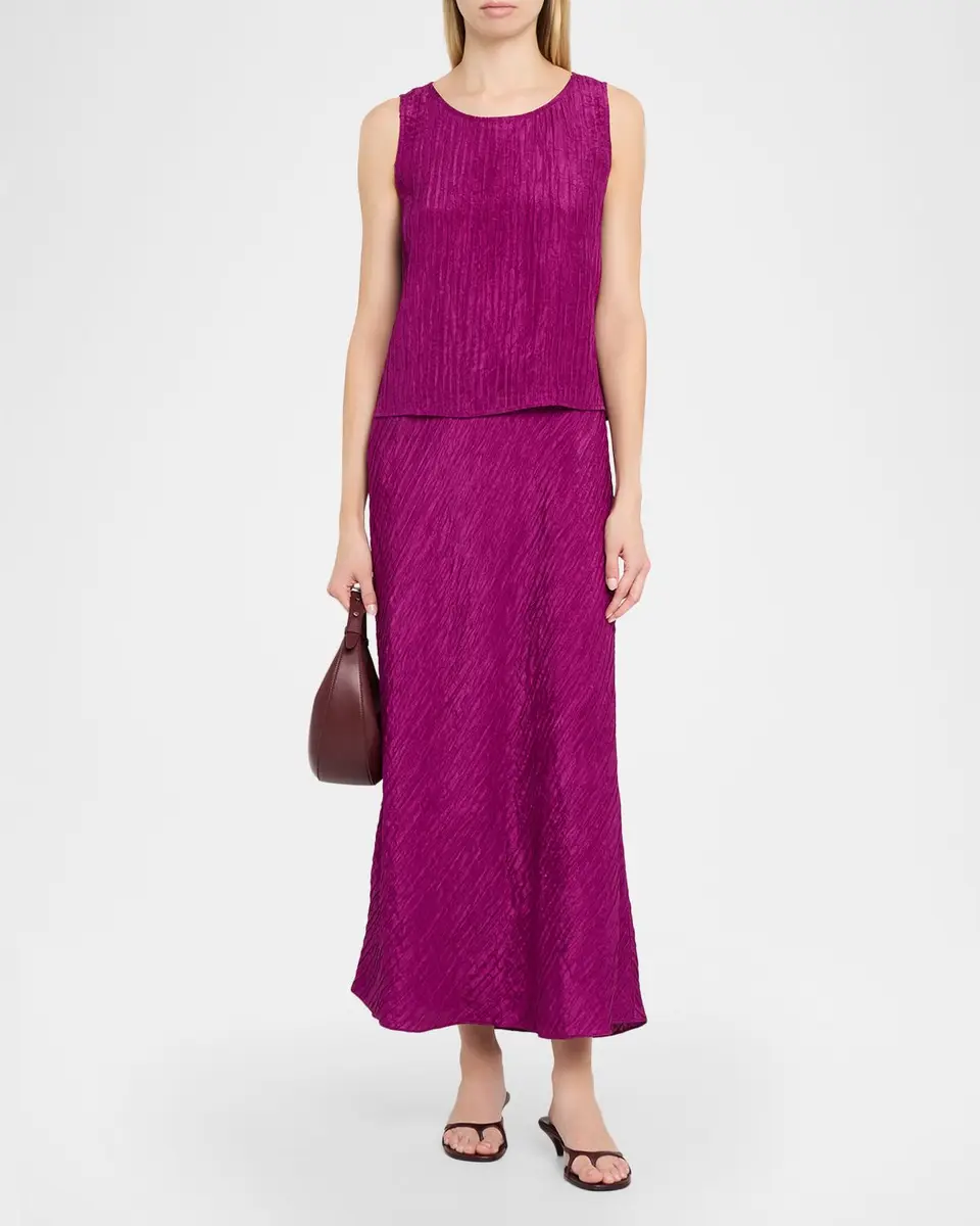 Eileen Fisher Crinkled Bias-Cut Silk Jacquard Maxi Skirt | Thumbnail 2 Eileen Fisher Crinkled Bias-Cut Silk Jacquard Maxi Skirt | Thumbnail 2