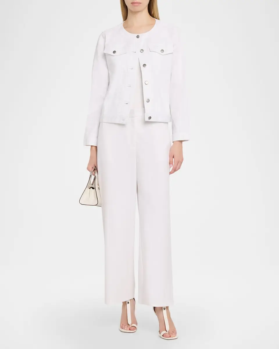 Eileen Fisher Wide-Leg Organic Cotton Trousers | Thumbnail 2 Eileen Fisher Wide-Leg Organic Cotton Trousers | Thumbnail 2