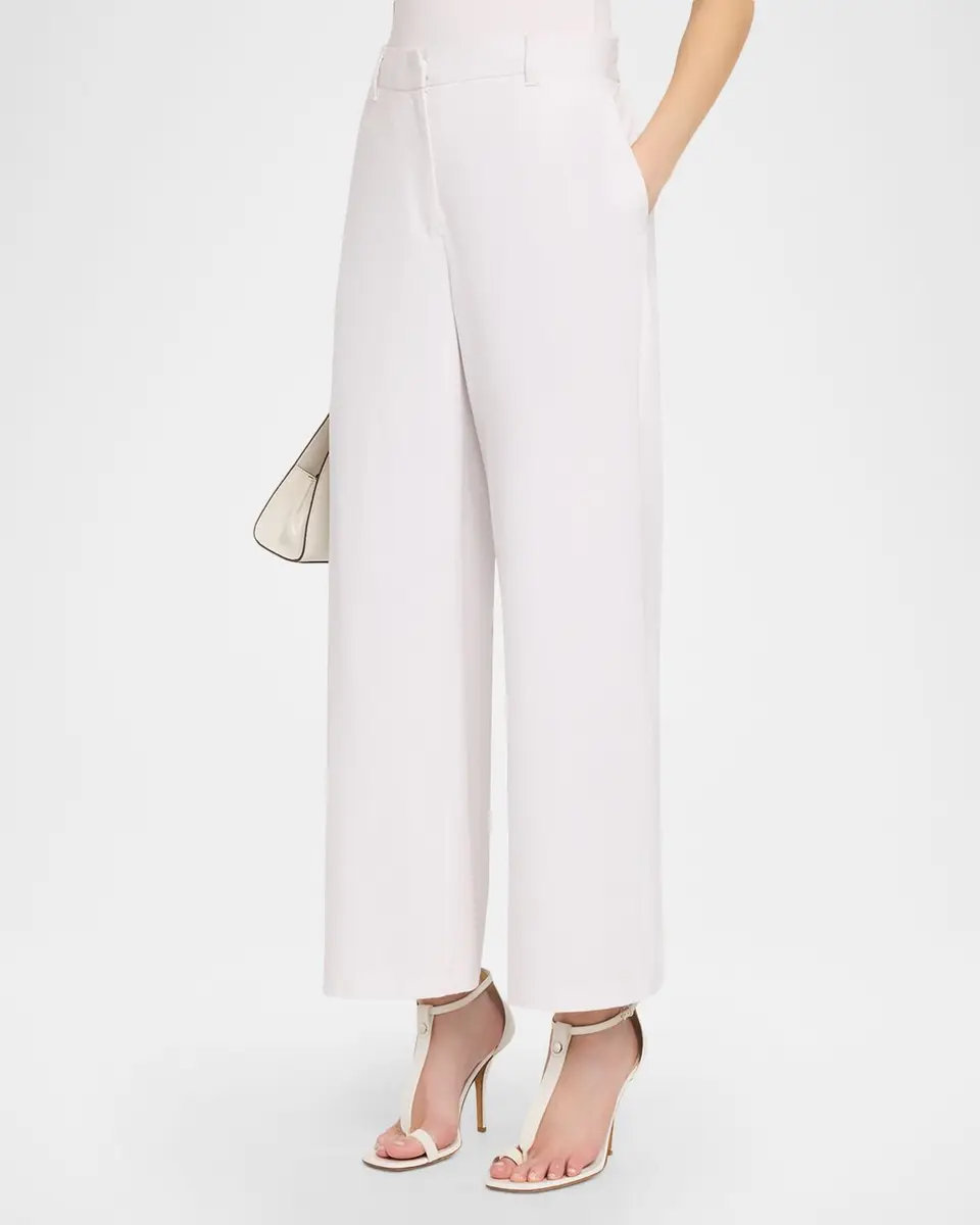 Eileen Fisher Wide-Leg Organic Cotton Trousers | Thumbnail 4 Eileen Fisher Wide-Leg Organic Cotton Trousers | Thumbnail 4