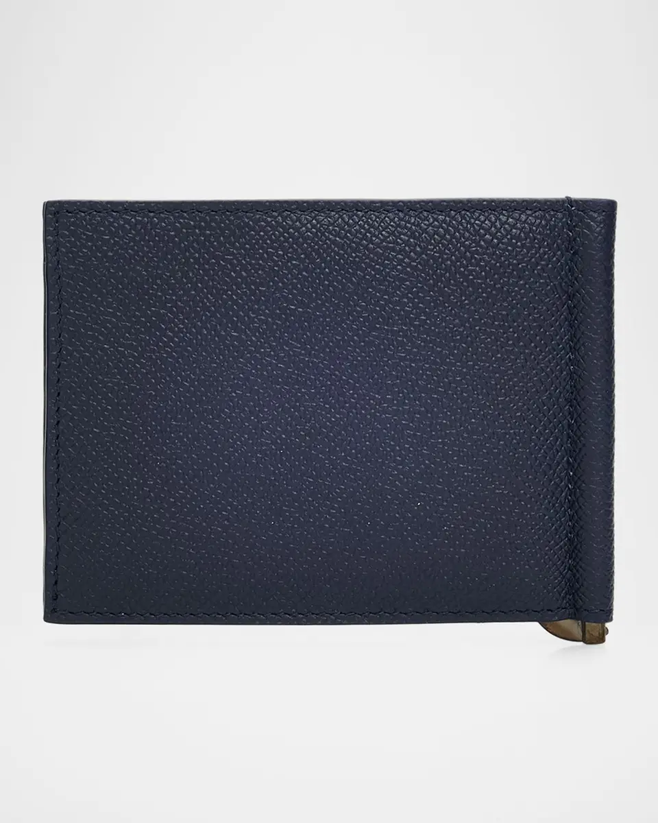 Ferragamo Men's Leather Micro-Gancio Money Clip Wallet | Thumbnail 4