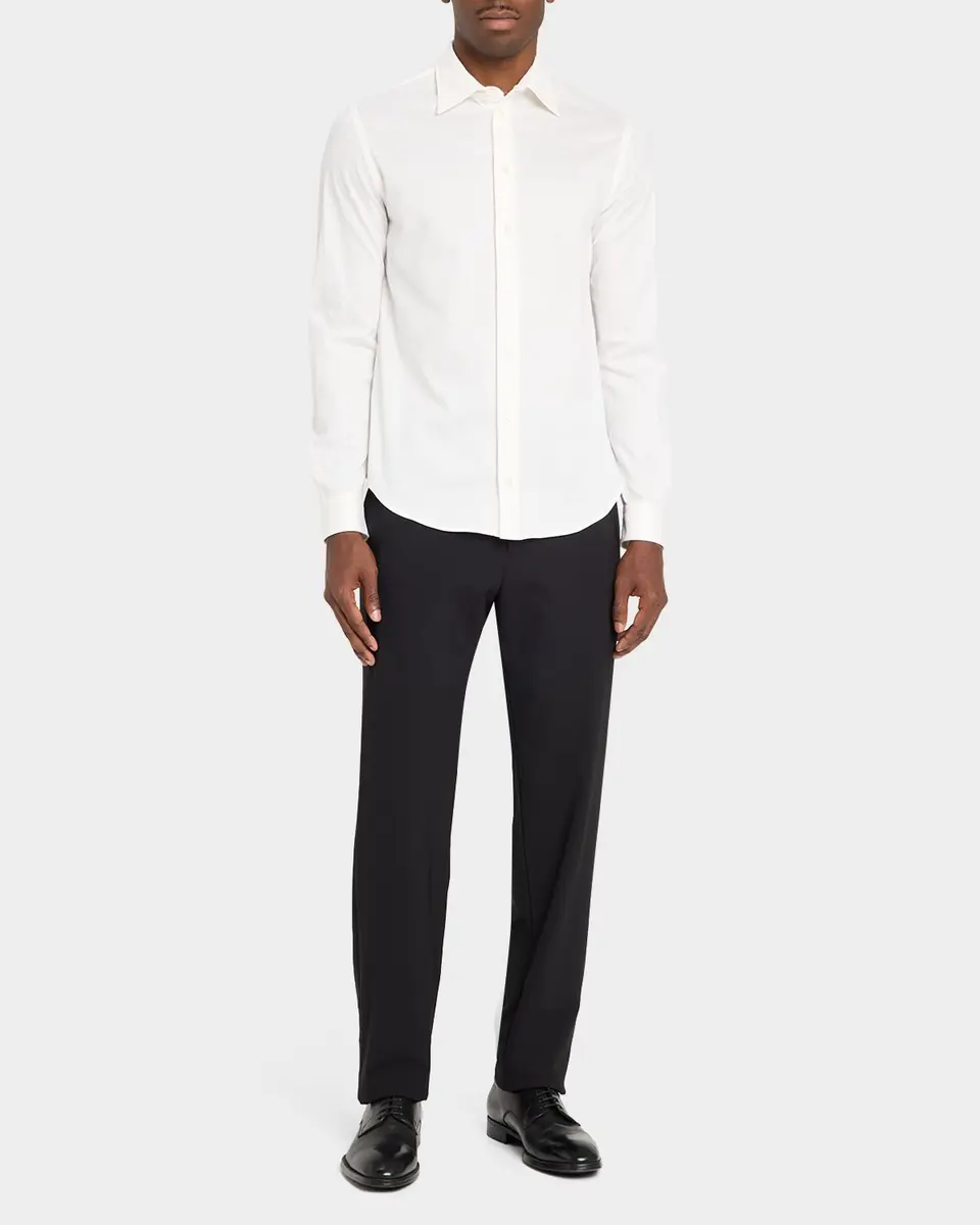 Emporio Armani Men's Diamond-Knit Cotton Jacquard Sport Shirt | Thumbnail 2 Emporio Armani Men's Diamond-Knit Cotton Jacquard Sport Shirt | Thumbnail 2