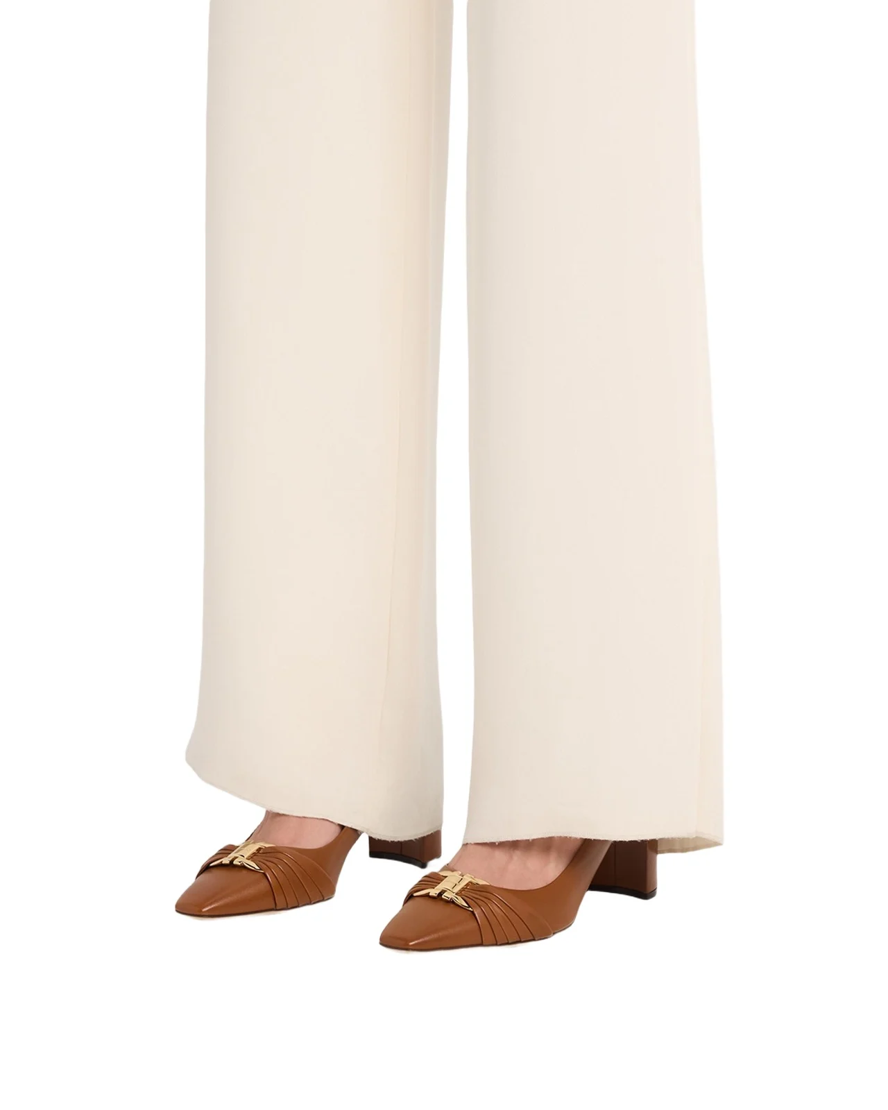 Ferragamo Tillya 70mm Leather Block-Heel Pumps with Gancini Ornament