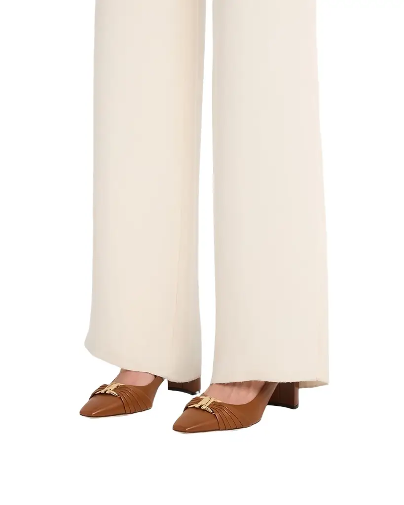 FERRAGAMO Tillya 70mm Leather Block-Heel Pumps with Gancini Ornament | Image 1 FERRAGAMO Tillya 70mm Leather Block-Heel Pumps with Gancini Ornament | Image 1