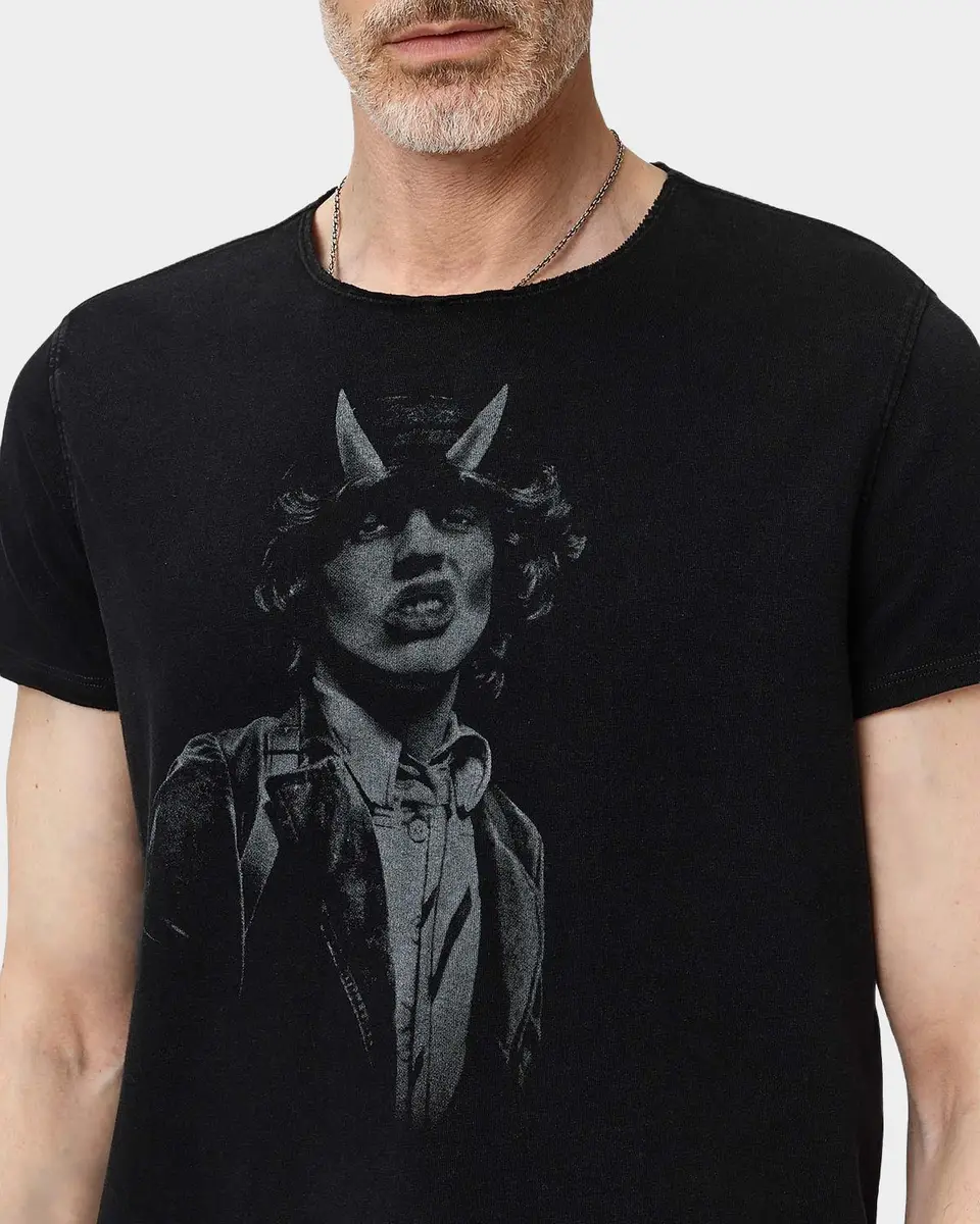 JOHN VARVATOS Men's AC/DC Highway to Hell Raw-Edge Crewneck T-Shirt | Thumbnail 7 JOHN VARVATOS Men's AC/DC Highway to Hell Raw-Edge Crewneck T-Shirt | Thumbnail 7