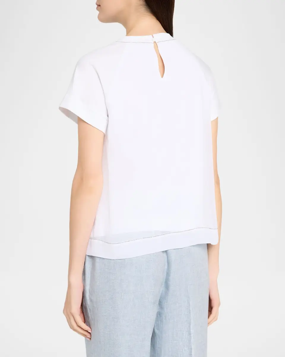 Peserico Crewneck Raglan-Sleeve Linen Shirt | Thumbnail 3 Peserico Crewneck Raglan-Sleeve Linen Shirt | Thumbnail 3