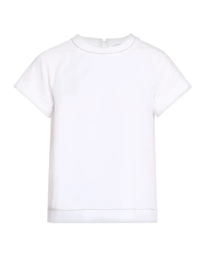 Peserico Crewneck Raglan-Sleeve Linen Shirt | Image 1 Peserico Crewneck Raglan-Sleeve Linen Shirt | Image 1