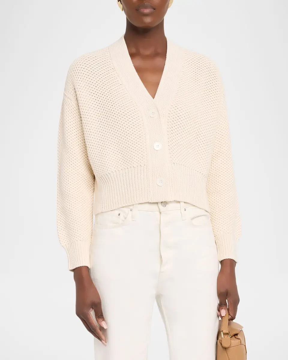 Majestic Filatures Cropped Organic Cotton Cardigan | Thumbnail 4 Majestic Filatures Cropped Organic Cotton Cardigan | Thumbnail 4