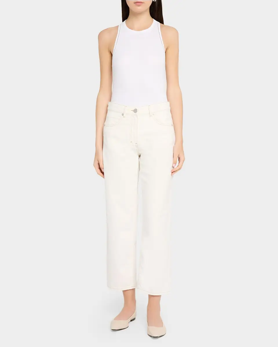 Peserico Crewneck Stretch Linen-Cotton Tank Top | Thumbnail 2