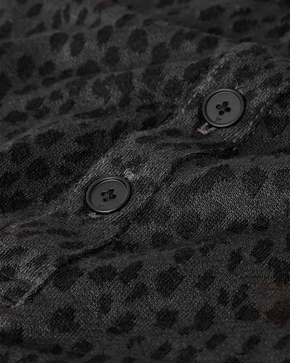 JOHN VARVATOS Men's Marcel Cheetah Jacquard Polo Shirt | Thumbnail 6 JOHN VARVATOS Men's Marcel Cheetah Jacquard Polo Shirt | Thumbnail 6
