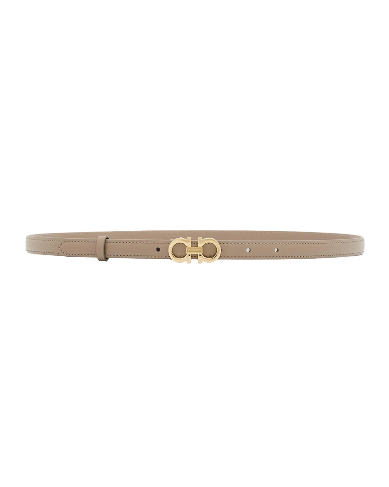 Ferragamo Thin Leather Gancini Belt
