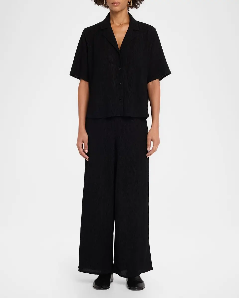 Eileen Fisher Crinkled Wide-Leg Ankle Pants | Thumbnail 2 Eileen Fisher Crinkled Wide-Leg Ankle Pants | Thumbnail 2