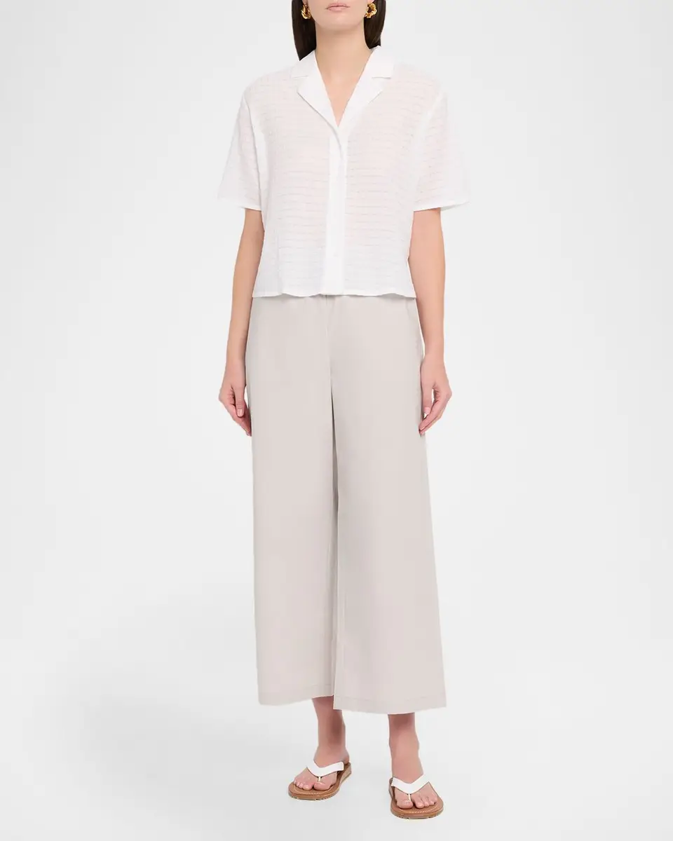 Eileen Fisher Boxy Textured Organic Cotton-Blend Shirt | Thumbnail 2 Eileen Fisher Boxy Textured Organic Cotton-Blend Shirt | Thumbnail 2