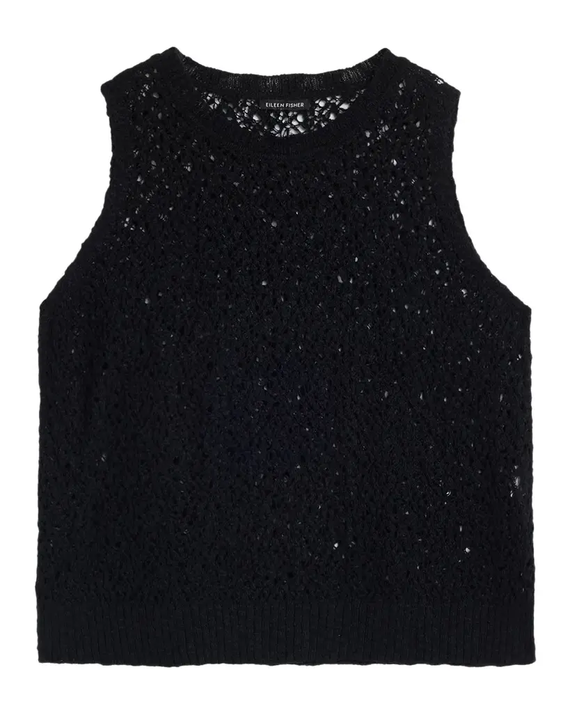Eileen Fisher Slubby Organic Cotton Open-Knit Tank | Image 1 Eileen Fisher Slubby Organic Cotton Open-Knit Tank | Image 1