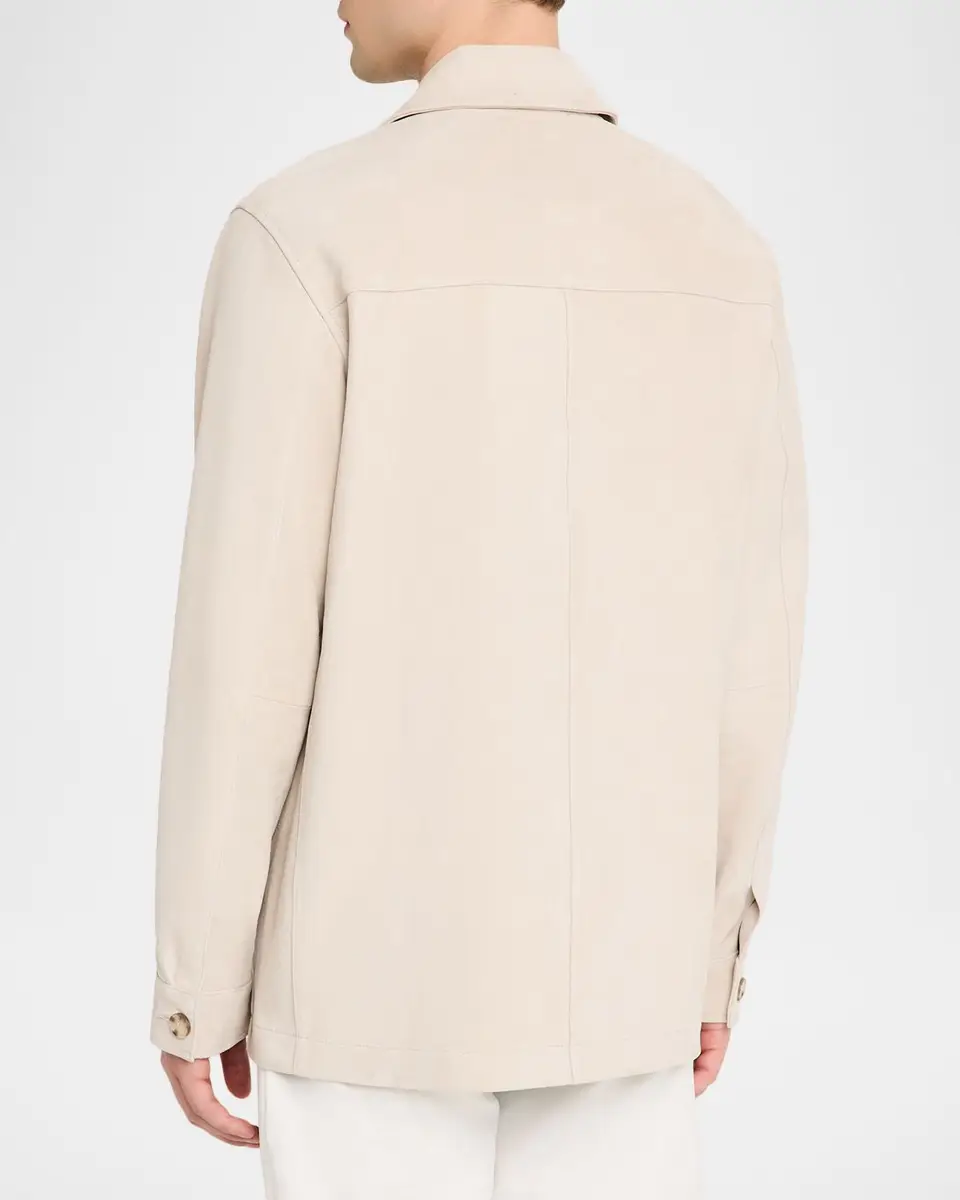 Vince Men's Suede Patch-Pocket Shirt Jacket | Thumbnail 3 Vince Men's Suede Patch-Pocket Shirt Jacket | Thumbnail 3