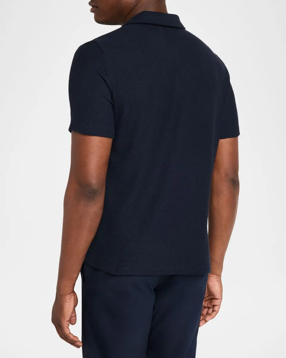 Vince Men's Honeycomb Johnny Collar Polo Shirt | Thumbnail 3 Vince Men's Honeycomb Johnny Collar Polo Shirt | Thumbnail 3