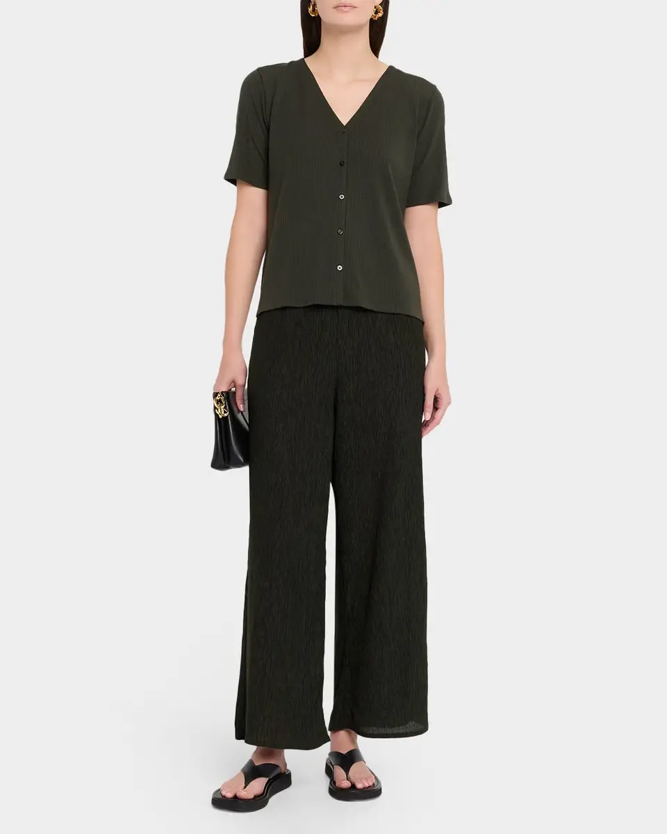 Eileen Fisher Crinkled Wide-Leg Ankle Pants | Thumbnail 2 Eileen Fisher Crinkled Wide-Leg Ankle Pants | Thumbnail 2