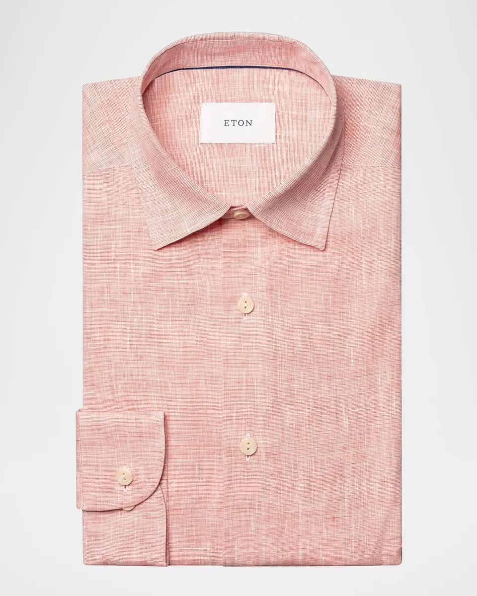 Eton Men's Solid Linen Button-Down Shirt | Thumbnail 7