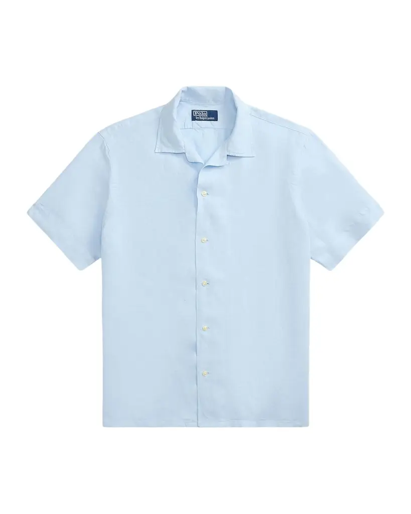 Polo Ralph Lauren Men's Classic-Fit Linen Camp Shirt | Image 1 Polo Ralph Lauren Men's Classic-Fit Linen Camp Shirt | Image 1