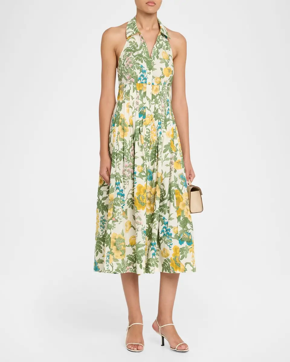 Cara Cara Rashida Floral Poplin Halter Dress | Thumbnail 4 Cara Cara Rashida Floral Poplin Halter Dress | Thumbnail 4