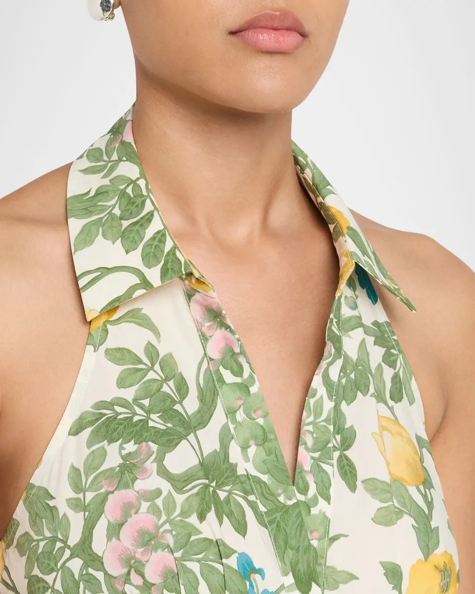Cara Cara Rashida Floral Poplin Halter Dress | Thumbnail 5 Cara Cara Rashida Floral Poplin Halter Dress | Thumbnail 5