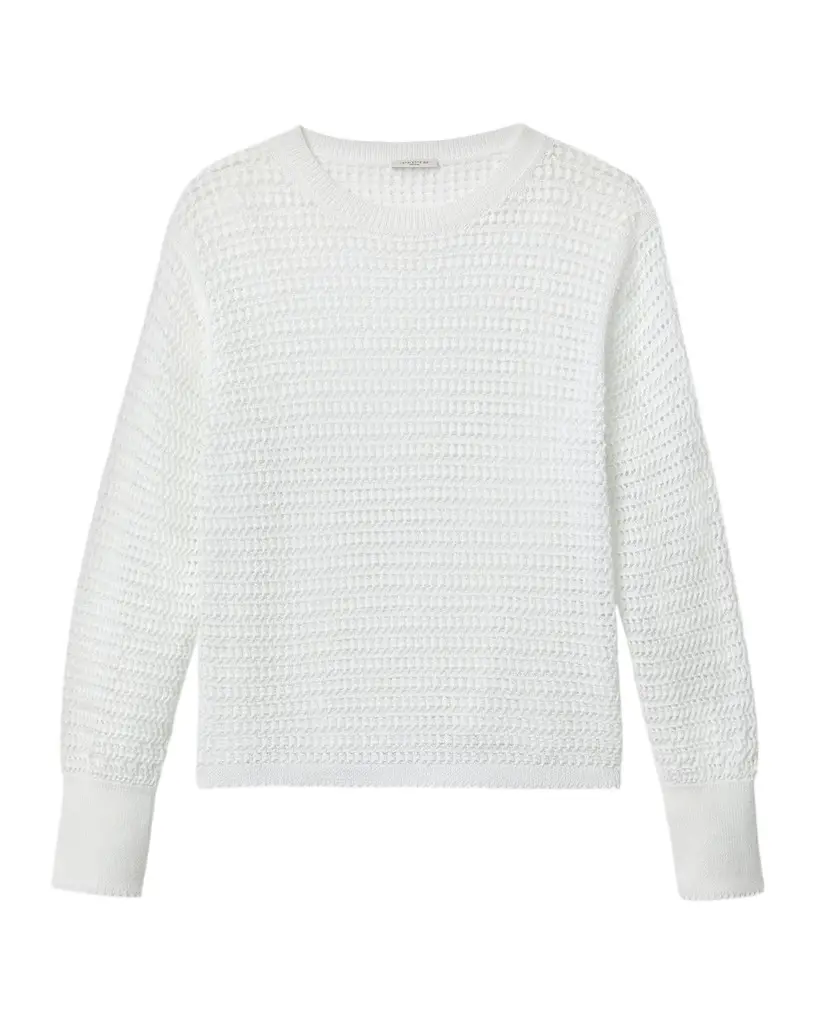 Lafayette 148 New York Open-Stitch Cotton Knit Sweater | Image 1 Lafayette 148 New York Open-Stitch Cotton Knit Sweater | Image 1