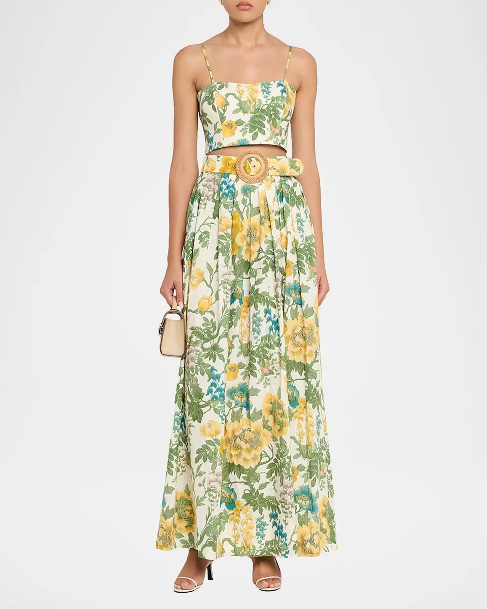 Cara Cara Greenfield Floral Belted Maxi Skirt | Thumbnail 2 Cara Cara Greenfield Floral Belted Maxi Skirt | Thumbnail 2