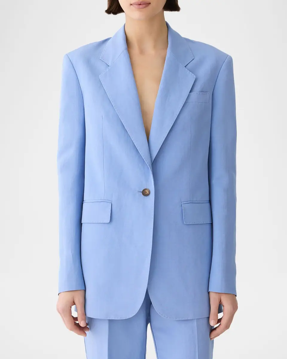 Lafayette 148 New York Single-Button Pick Stitch Blazer | Thumbnail 4