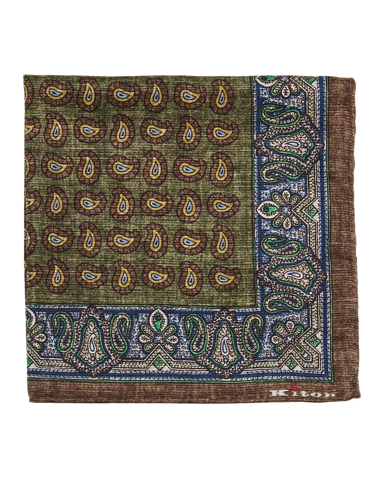 Men's Reversible Medallion Paisley Silk Pocket Square Men's Reversible Medallion Paisley Silk Pocket Square
