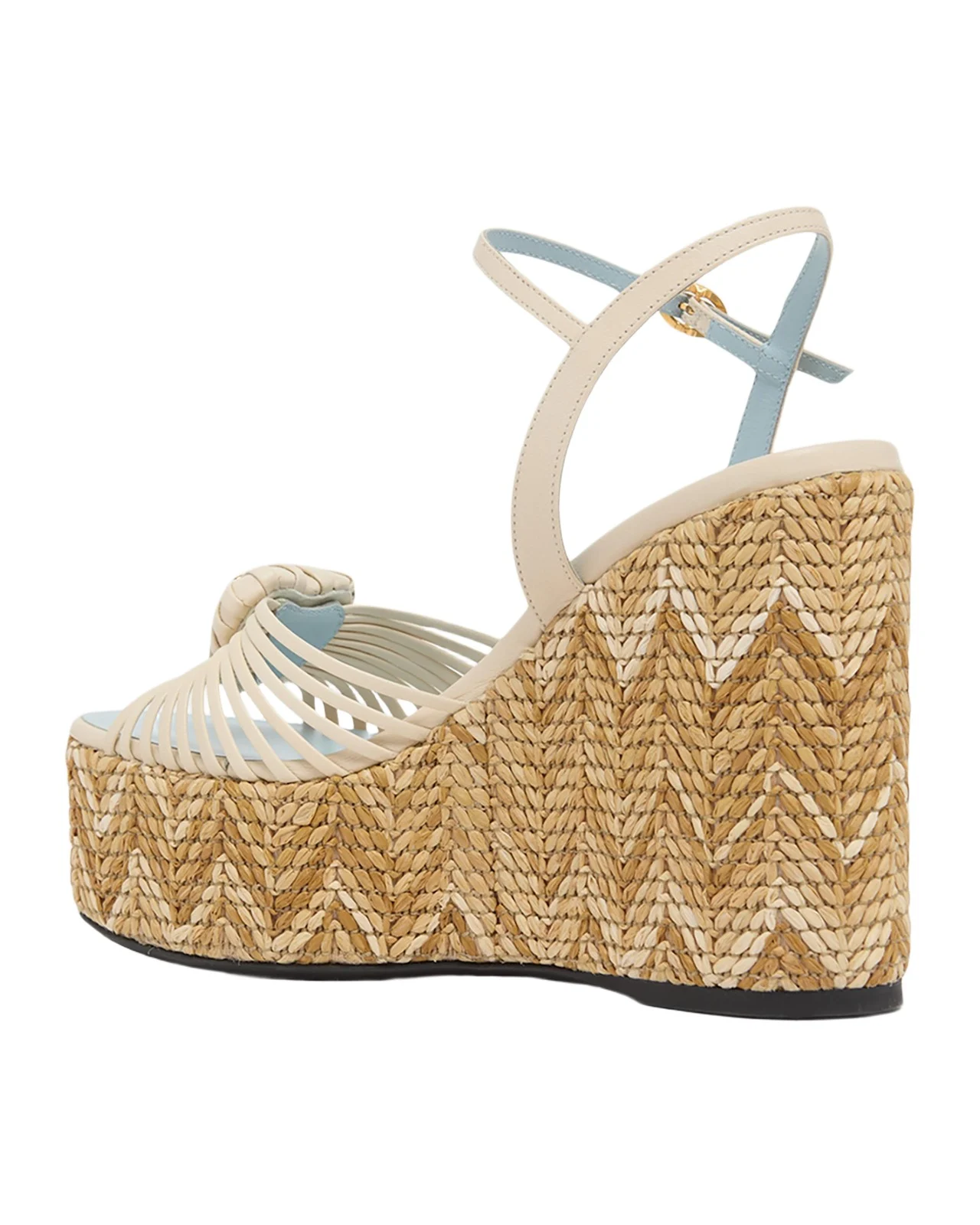 110mm Coeur Royal Leather Espadrille Wedge Sandals 110mm Coeur Royal Leather Espadrille Wedge Sandals