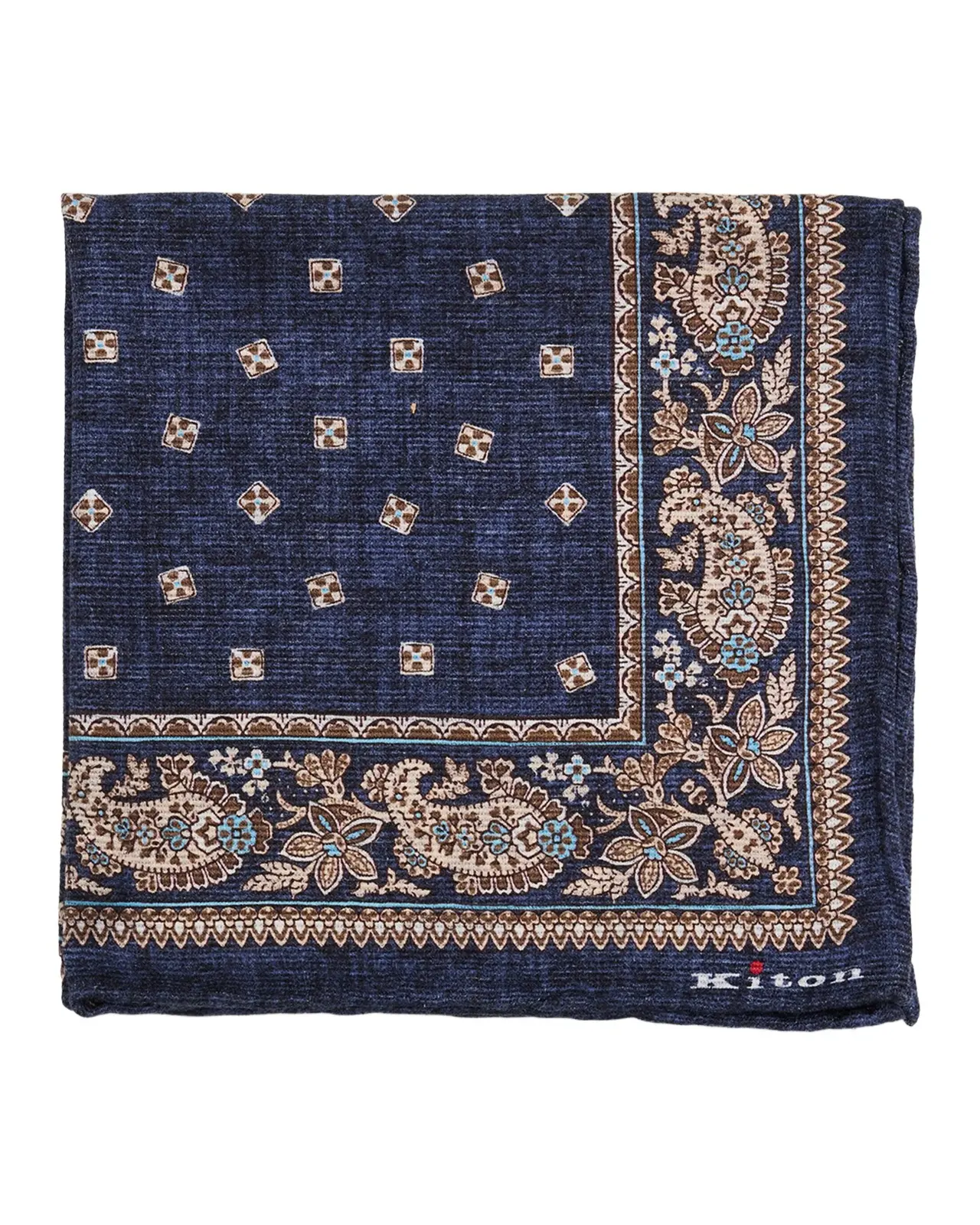 Men's Geometric-Paisley Double-Face Silk Pocket Square Men's Geometric-Paisley Double-Face Silk Pocket Square