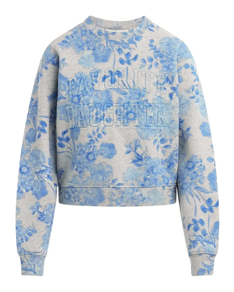 Favorite Daughter The Collegiate Floral Logo Sweatshirt | Image 1 Favorite Daughter The Collegiate Floral Logo Sweatshirt | Image 1