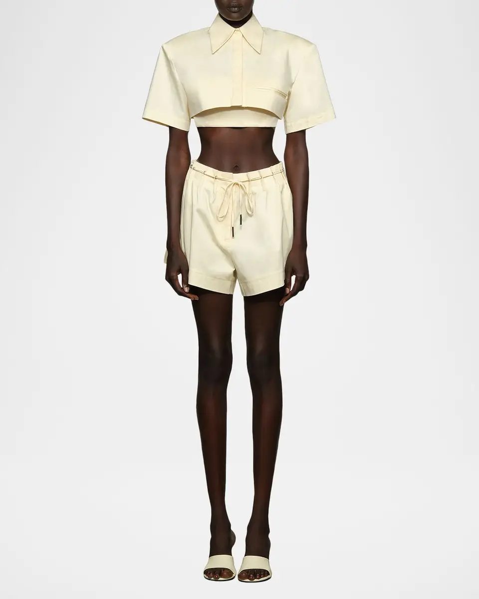 Et Ochs Calvin Button-Down Crop Top | Thumbnail 2 Et Ochs Calvin Button-Down Crop Top | Thumbnail 2